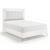Ripple Chenille/Faux Marble/Wood Queen Panel Bed with LED Lighting