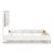 Ripple Chenille/Faux Marble/Wood Queen Panel Bed with LED Lighting