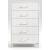 Ripple Faux Marble/Wood 5-Drawer Chest