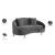 Serpentine Velvet Loveseat