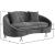 Serpentine Velvet Loveseat