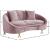 Serpentine Velvet Loveseat