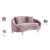 Serpentine Velvet Loveseat