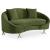Serpentine Velvet Loveseat