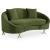 Serpentine Velvet Loveseat