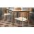 Fifties Fabric/Metal Customizable Upholstered Dining Chair w/Wooden Back