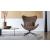 Lazy Fabric/Metal Customizable Upholstered Swivel Lounge Armchair
