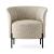 Rendez-Vous Fabric/Metal Customizable Upholstered Lounge Armchair