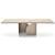 Twins W78.7-inch Ceramic/Metal Customizable Rectangular Dining Table