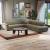 Curioso Fabric/Leather L-Shape Sectional Sofa w/ Recliners & Small Chaise