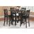 Norman Wood/Faux Leather 5-Piece Pack Counter Height Set