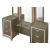 Skylar Wood Vanity Desk w/Mirror & 6 Drawers