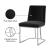 Heidi Velvet Dining Chair with Polished Metal Frame