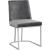 Heidi Velvet Dining Chair with Polished Chrome Metal Frame