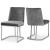 Heidi Velvet Dining Chair with Polished Metal Frame