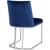 Heidi Velvet Dining Chair with Polished Chrome Metal Frame