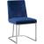 Heidi Velvet Dining Chair with Polished Metal Frame