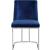Heidi Velvet Dining Chair with Polished Chrome Metal Frame
