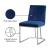 Heidi Velvet Dining Chair with Polished Chrome Metal Frame