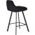 Viviene Velvet Counter Stool with Matte Black Legs