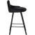 Viviene Velvet Counter Stool with Matte Black Legs