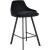 Viviene Velvet Counter Stool with Matte Black Legs