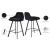 Viviene Velvet Counter Stool with Matte Black Legs