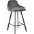 Viviene Velvet Counter Stool with Matte Black Legs