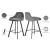 Viviene Velvet Counter Stool with Matte Black Legs