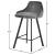 Viviene Velvet Counter Stool with Matte Black Legs