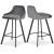 Viviene Velvet Counter Stool with Matte Black Legs