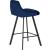 Viviene Velvet Counter Stool with Matte Black Legs