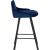 Viviene Velvet Counter Stool with Matte Black Legs