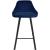 Viviene Velvet Counter Stool with Matte Black Legs