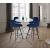 Viviene Velvet Counter Stool with Matte Black Legs