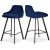 Viviene Velvet Counter Stool with Matte Black Legs