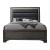 Carine II Fabric/Wood Tufted Sleigh Bed
