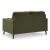 Reveon Lakes Modern Loveseat | Olive Velvet Upholstery