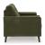 Reveon Lakes Modern Loveseat | Olive Velvet Upholstery