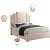 Hugo Velvet Queen Size Bed