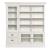 Structures Wood/Glass Triple Multi Use Storage Unit w/2 Drawers & 3 Doors
