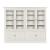 Structures Wood/Glass Quad Door Display Cabinet w/8 Doors