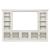 Structures Wood/Glass Quintuple Entertainment Unit w/Piers & 7 Doors