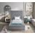 Bliss Velvet Twin Size Bed