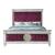 Varian Velvet/Wood Tufted Panel Bed, Queen Size
