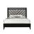 Chelsie Fabric/Wood Panel Bed, Queen Size