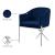 Xavier Velvet Dining Chair with Chrome Steel Legs