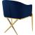 Xavier Velvet Dining Chair with Gold Steel Legs