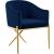 Xavier Velvet Dining Chair with Gold Steel Legs