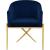 Xavier Velvet Dining Chair with Gold Steel Legs